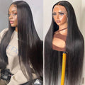 13x6 Lace Frontal Wig Pre Plucked Silky Straight Human Hair